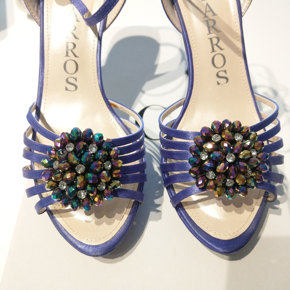 Caparros Purple Zodiac orchid satin heel sz 8.5 - Picture 3 of 9